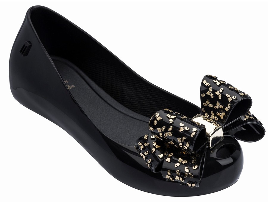 Bailarinas Melissa Ultragirl Luxe Bow Niños - Negras - Argentina QRK-213478